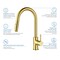 Kibi Circular Single Handle Pull Down Kitchen Faucet KKF2013BG - alternate 10